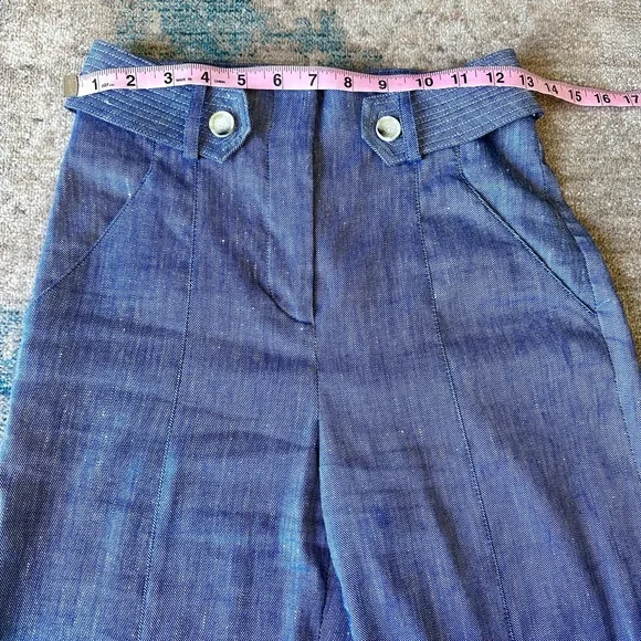New Like Condition Sunny High Waisted Flare PantsVeronica Beard 00 Ink White
